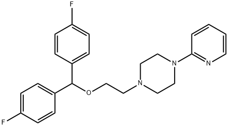 1-[2-[BIS(4-플루오로페닐)메톡시]에틸]-4-(피리디닐)-피페라진 구조식 이미지