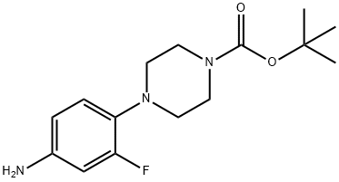 4-(4-Boc-piperazin-1-yl)-3-fluoroaniline 구조식 이미지