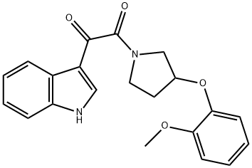 1-(INDOL-3-YLGLYOXYLOYL)-3-(O-메톡시페녹시)피롤리딘 구조식 이미지
