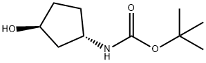 카르밤산,(3-하이드록시사이클로펜틸)-,1,1-디메틸에틸에스테르,(1S-트랜스)- 구조식 이미지