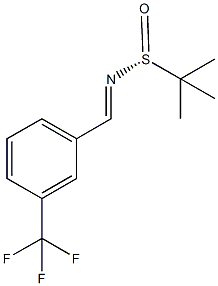 (R)-2-methyl-N-(3-(trifluoromethyl)benzylidene)propane-2-sulfinamide Structure