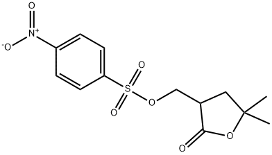 5,5-다이메틸-3-(니트로벤젠설포닐록시메틸)다이하이드로-2[3H]-푸라논 구조식 이미지