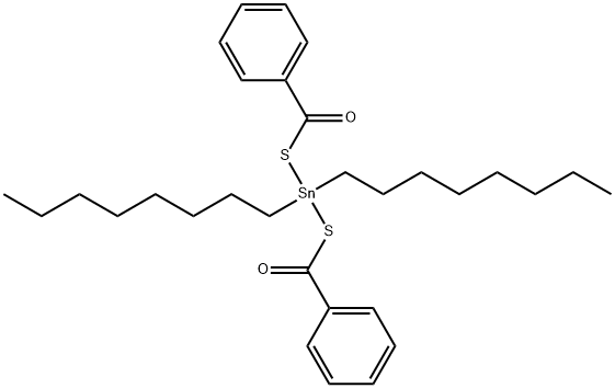 bis(benzoylthio)dioctylstannane  Structure