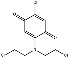 2-[Bis(2-chloroethyl)amino]-5-chloro-p-benzoquinone Structure