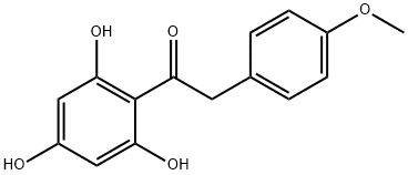 1-(2,4,6-Trihydroxyphenyl)-2-(4-methoxyphenyl)ethanone 구조식 이미지