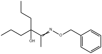 2-Hexanone, 3-hydroxy-3-propyl-, O-(phenylmethyl)oxime Structure