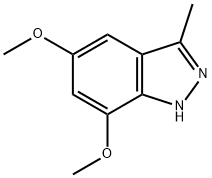 5,7-디메톡시-3-메틸인다졸 구조식 이미지