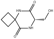 5,8-Diazaspiro[3.5]nonane-6,9-dione,7-(hydroxymethyl)-,(S)-(9CI) 구조식 이미지