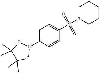 1-{[4-(tetramethyl-1,3,2-dioxaborolan-2-yl)benzene]sulfonyl}piperidine Structure