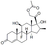 9-fluoro-11beta,17,21-trihydroxy-16beta-methylpregn-4-ene-3,20-dione 21-acetate   구조식 이미지