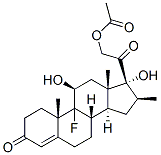 9-fluoro-11beta,17,21-trihydroxy-16beta-methylpregn-4-ene-3,20-dione 21-acetate   Structure