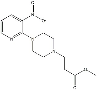 Methyl 3-[4-(3-nitropyridin-2-yl)piperazin-1-yl]propanoate 구조식 이미지