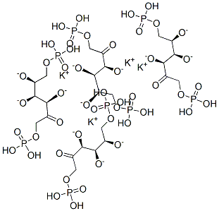 Fructose, 1,6-bis(dihydrogen phosphate), tetrapotassium salt, d- Structure