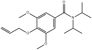 3,5-디메톡시-N,N-디이소프로필-4-(2-프로페닐옥시)벤즈아미드 구조식 이미지