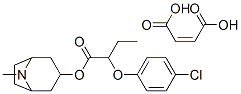 (+/-)-TROPANYL 2-(4-CHLOROPHENOXY)BUTANOATE MALEATE 구조식 이미지