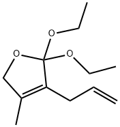 Furan, 2,2-diethoxy-2,5-dihydro-4-methyl-3-(2-propenyl)- (9CI) Structure