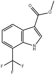 1H-INDOLE-3-CARBOXYLIC ACID,7-(TRIFLUOROMETHYL)-,METHYL ESTER Structure