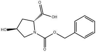 (2R,4S)-N-ALPHA-CARBOBENZOXY-4-HYDROXYPYRROLIDINE-2-CARBOXYLIC ACID 구조식 이미지