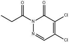 4,5-Dichloro-2-(1-oxopropyl)-3(2H)-pyridazinone 구조식 이미지