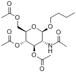 BUTYL 2-ACETAMIDO-3,4,6-TRI-O-ACETYL-BETA-D-GLUCOPYRANOSIDE 구조식 이미지