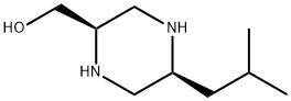 2-Piperazinemethanol,5-(2-methylpropyl)-,(2R-cis)-(9CI) 구조식 이미지