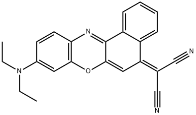 [9-(DIETHYLAMINO)-5H-BENZO[A]PHENOXAZIN-5-YLIDENE]MALONONITRILE Structure