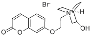 Quinuclidinium, 3-hydroxy-1-(2-((2-oxo-2H-1-benzopyran-7-yl)oxy)ethyl) -, bromide Structure