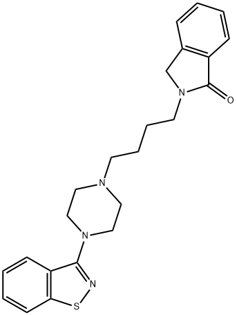 2-(4-(4-(1,2-benzisothiazol-3-yl)piperazin-1-yl)butyl)-1-isoindolinone 구조식 이미지