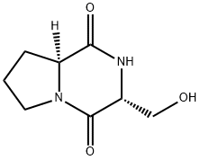 Pyrrolo[1,2-a]pyrazine-1,4-dione, hexahydro-3-(hydroxymethyl)-, (3R-cis)- (9CI) Structure