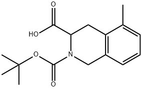 BOC-DL-5-METHYL-1,2,3,4-TETRAHYDROISOQUINOLINE-3-CARBOXYLIC ACID, 98 구조식 이미지