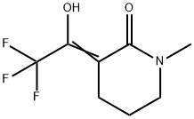 2-Piperidinone, 1-methyl-3-(2,2,2-trifluoro-1-hydroxyethylidene)- (9CI) 구조식 이미지