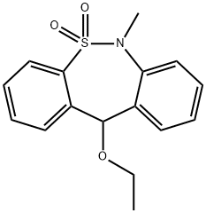 디벤조(c,f)(1,2)티아제핀,6,11-디히드로-11-에톡시-6-메틸-,5,5-디옥시드 구조식 이미지