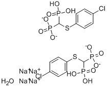 Tiludronate disodium hemihydrate Structure