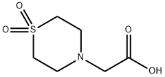 (1,1-DIOXOTHIOMORPHOLINO)아세트산모노하이드레이트 구조식 이미지