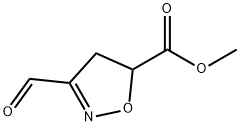5-Isoxazolecarboxylic acid, 3-formyl-4,5-dihydro-, methyl ester (9CI) Structure