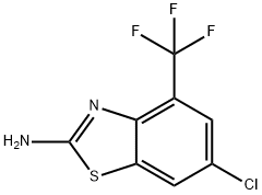 2-아미노-6-클로로-4-(트리플루오로메틸)벤조[D]티아졸 구조식 이미지