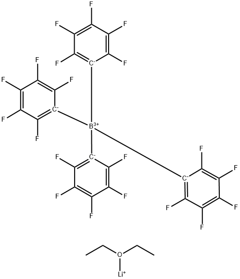 LITHIUM TETRAKIS(PENTAFLUOROPHENYL)BORATE-ETHYL ETHER COMPLEX Structure