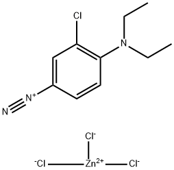 3-chloro-4-(diethylamino)benzenediazonium trichlorozincate Structure