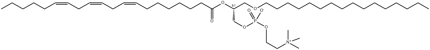 1-O-헥사데실-2-[CIS-8,11,14-EICO-SATRIENOYL]-SN-글리세로-3-포스포콜린 구조식 이미지