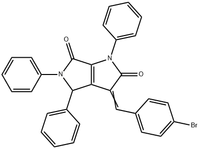 Pyrrolo(3,4-b)pyrrole-2,6(1H,3H)-dione, 4,5-dihydro-3-((4-bromophenyl) methylene)-1,4,5-triphenyl- Structure