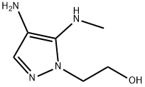 1H-Pyrazole-1-ethanol,  4-amino-5-(methylamino)- Structure