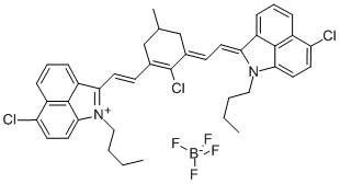 1-BUTYL-2-[2-[3-[(1-BUTYL-6-CHLORO-BENZ[CD]INDOL-2(1 H)-YLIDENE)ETHYLIDENE]-2-CHLORO-5-METHYL-1-CYCLOHEXEN-1-YL]ETHENYL]-6-CHLOROBENZ[CD]INDOLIUM TETRAFLUOROBORATE 구조식 이미지