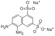 1,3-NAPHTHALENEDISULFONIC ACID, 5,6-DIAMINO-, DISODIUM SALT Structure