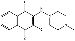 2-chloro-3-[(4-methylpiperazin-1-yl)amino]naphthalene-1,4-dione Structure