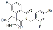 2-((4-bromo-2-fluorophenyl)methyl)-6-fluorospiro(isoquinoline-4(1H),3'-pyrrolidine)-1,2',3,5'(2H)-tetrone Structure