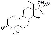(5α,17α)-13-Ethyl-17-hydroxy-5-Methoxy-18,19-dinorpregn-20-yn-3-one Structure