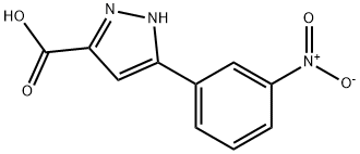 5-(3-Nitrophenyl)-1H-pyrazole-3-carboxylic acid Structure