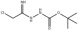 Hydrazinecarboxylic acid, 2-(2-chloro-1-iminoethyl)-, 1,1-dimethylethyl ester Structure