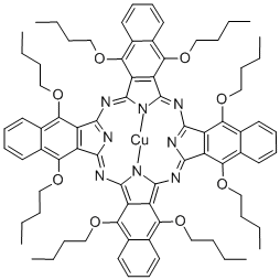 COPPER(II) 5,9,14,18,23,27,32,36-OCTABUTOXY-2,3-NAPHTHALOCYANINE Structure