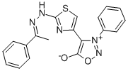 Acetophenone hydrazone of 4-(2-hydrazino-4-thiazolyl)-3-phenylsydnone Structure